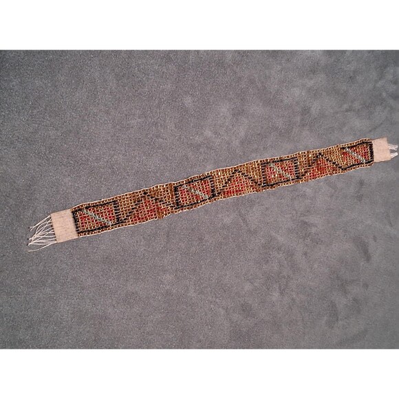 Vintage Southwestern Glass Beaded Bookmark Handmade - Picture 2 of 7